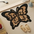 thumbnail image 5 of Zhourta Floor Mat 12x16 Inch Non Slip Absorbent Unique Butterfly Shape Decorative Waterproof Rug for Bathroom Kitchen Entryway, 5 of 6