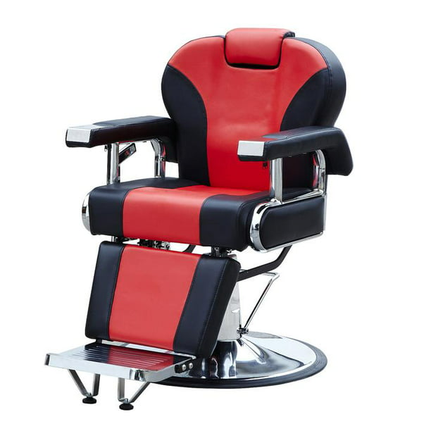 Hydraulic Salon Recline Barber Chair Beauty Spa Shampoo Equipment Black Red Walmart Com Walmart Com