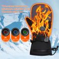 thumbnail image 3 of Heated Gloves Mittens for Men Women, Electric Rechargeable Battery Ski Snow Gloves, Warm Gloves for Winter Outdoor Work Motorcycle Snowboard Camping Hunting Hiking Cycling Walking Running, 3 of 7