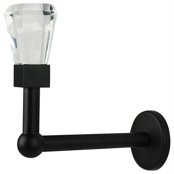 Urbanest Decorative Curtain Holdbacks for Drapes and Curtains, Classic Metal Drapery Tiebacks, Window Curtain Holdback Hooks, 1 Piece, Black