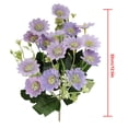 thumbnail image 2 of Ramo de novia artificial hogar sala de estar mesa decoración floral boda tela de seda ramo de flores falsas, púrpura claro 4 Piezas Kearding HA6622-06B*4, 2 of 6
