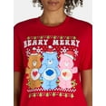 thumbnail image 4 of Care Bears Christmas Holiday Graphic T-Shirts, Women's Juniors, 4 of 5