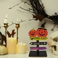 thumbnail image 4 of 1X Tombstone Ornament Clearance! Nomeni Halloween Wooden Block Sign Decor Table Mantle Wood Signs with Halloween Decorations Witch for Home Farmhouse Tabletop, Home Decor Promotion Sale!, 4 of 9