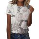 thumbnail image 1 of Gibobby Blusa de Trabajo de Manga Corta Camiseta Mujer Casual Y Cómoda Con Cuello Redondo Y Camiseta Estampada Manga Corta(Blanco,XL), 1 of 3