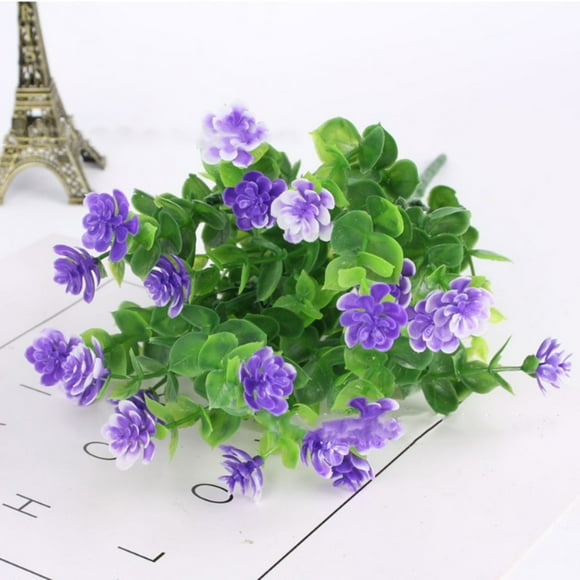 Kiplyki Wholesale 2 Bundles Artificial Outdoor Flowers Fake Flowers Green Shrubs Garden Porch