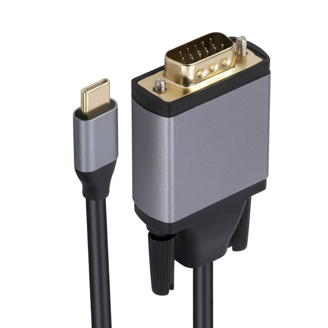 USB C To VGA Adapter 1080P Video Type C To VGA Monitor Converter For Laptop TV Projector Projection Screen Playback