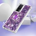 thumbnail image 5 of Funda para Xiaomi POCO F5 Pro 5G con Brillo Líquido Flotante, Purpurina, Parachoques y Anillo Giratorio Soporte, 5 of 5