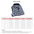 thumbnail image 4 of Camisa a cuadros cepillada de algodón puro para hombre, camisa informal a cuadros con solapa para todas las estaciones, para compras informales en casa, citas y oficina, 4 of 4