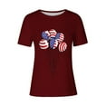 thumbnail image 5 of VKOYWKM 4th of July Shirts Women American Flag Star Stripe Graphic Tees Patriotic Crew Neck Independence Day Tops Casual Short Sleeve Summer T Shirts, 5 of 5