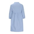 thumbnail image 5 of Summer Dresses for Women With Pockets Clearance Under $10 V-Neck Casual Loose 3/4 Sleeve Dresses, 5 of 6
