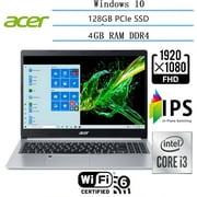 2021 Newest Acer Aspire 5 Premium Laptop 15.6" Full HD Display, 10th Gen Intel Core i3-1005G1 Processor, 4GB DDR4, 128GB NVMe SSD, Intel WiFi 6 AX201, Backlit KB, Fingerprint Reader, Window 10 Home S