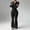 02-Black, variant on Women's Long Sleeve Zip Up Flare Jumpsuit, Ribbed Tummy Control Yoga One Piece Outfit, Seamless Workout Jumpsuit for Gym Casual Daily Wear 04-Gray S