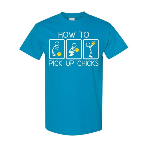 Inktastic How to Pick Up Chicks Funny T-Shirt