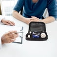thumbnail image 2 of Estuche portátil para glucómetro, ideal para suministros para diabéticos. Organizador de viaje para monitor de glucosa en sangre. Estuche de almacenamiento negro., 2 of 7