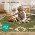 thumbnail image 4 of ODIKA 4'x6' Washable Area Rug Mid Contemporary Century Decorative Motif Printed Vintage Tone for Home Office, Under Desk, Non-Slip Chair-Friendly, Flatwoven, 4 of 7