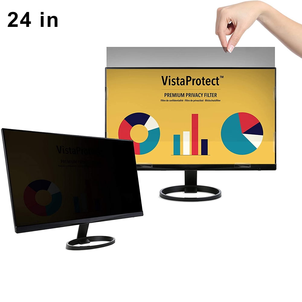 Protects Your Eyes from Harmful Glare and Blue Light Computer Privacy Screen Filter for Widescreen Monitor Anti-Scratch Protector Film WELINC 24 Inch Anti-Glare 16:10 Aspect Ratio 