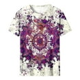 thumbnail image 4 of Odbmxy Graphic Womens T Shirts Plus Size Short Sleeve Summer Womens Tops Vacation Running Leisure Regular Classic Tops, 4 of 4