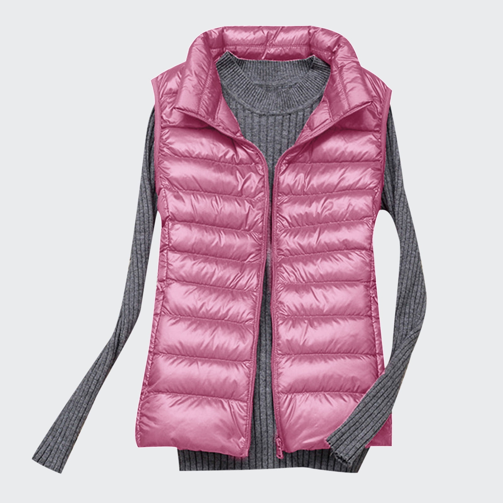 New quilted dusty 2024 pink womens packable vest size XL