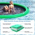 thumbnail image 3 of Bezliving 10FT Sunchill Round Inflatable Float Ring for Adults, Heavy Duty Hammock Pool Lounger with Pump, for Lake, Ocean & Pool, 3 of 7