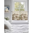 thumbnail image 3 of Beige Western Farmhouse 2 Panel Kitchen Curtains for Small Windows, Vintage Cowboys Cactus Bathroom Tier Curtain, Short Window Treatment for Bedroom/Living Room 55"x36", 3 of 6