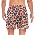 thumbnail image 2 of FORMRS Mens Swim Trunks Mesh Liner Quick Dry Casual Beach Board Shorts with Pockets, Sizes S-2XL, Orange Floral Leopard Pattern, 2 of 9