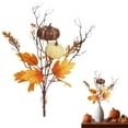 thumbnail image 3 of TINGXIN Fall Floral Stems, Fall Artificial Flowers with Pumpkins, Wire-Reinforced Bendable Stems, for Vases/Wreaths/Centerpieces, Thanksgiving, Halloween, (Style A), 3 of 5