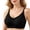Black, variant on No Underwire Bras for Women Sheer Wireless V Neck Full Coverage Seamless Push-Up Bralettes Comfort Soft Support Daily Bras White XXL