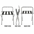 thumbnail image 6 of USTECH Chrome High Back Folding Luggage Rack, Heavy-Duty Metal Suitcase Stand for Guest Room, Bedroom, or Hotel – Foldable & Space-Saving Design, 6 of 6