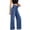 Blue, variant on LWavelet Denim Pants Women Lightweight Wide Leg Jeans Summer Fall High Waisted Straight Leg Trousers with Pockets