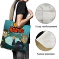 thumbnail image 3 of Wild Kratts Bolso de tela con estampado de lienzo para mujer, bolsa de compras reutilizable y estética, con cremallera interior, regalo para mujer,40*45cm., 3 of 6