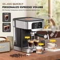 thumbnail image 4 of Máquina de café espresso LERTIN 20 bar con espumador de leche automático de 1,8 L, 4 of 8