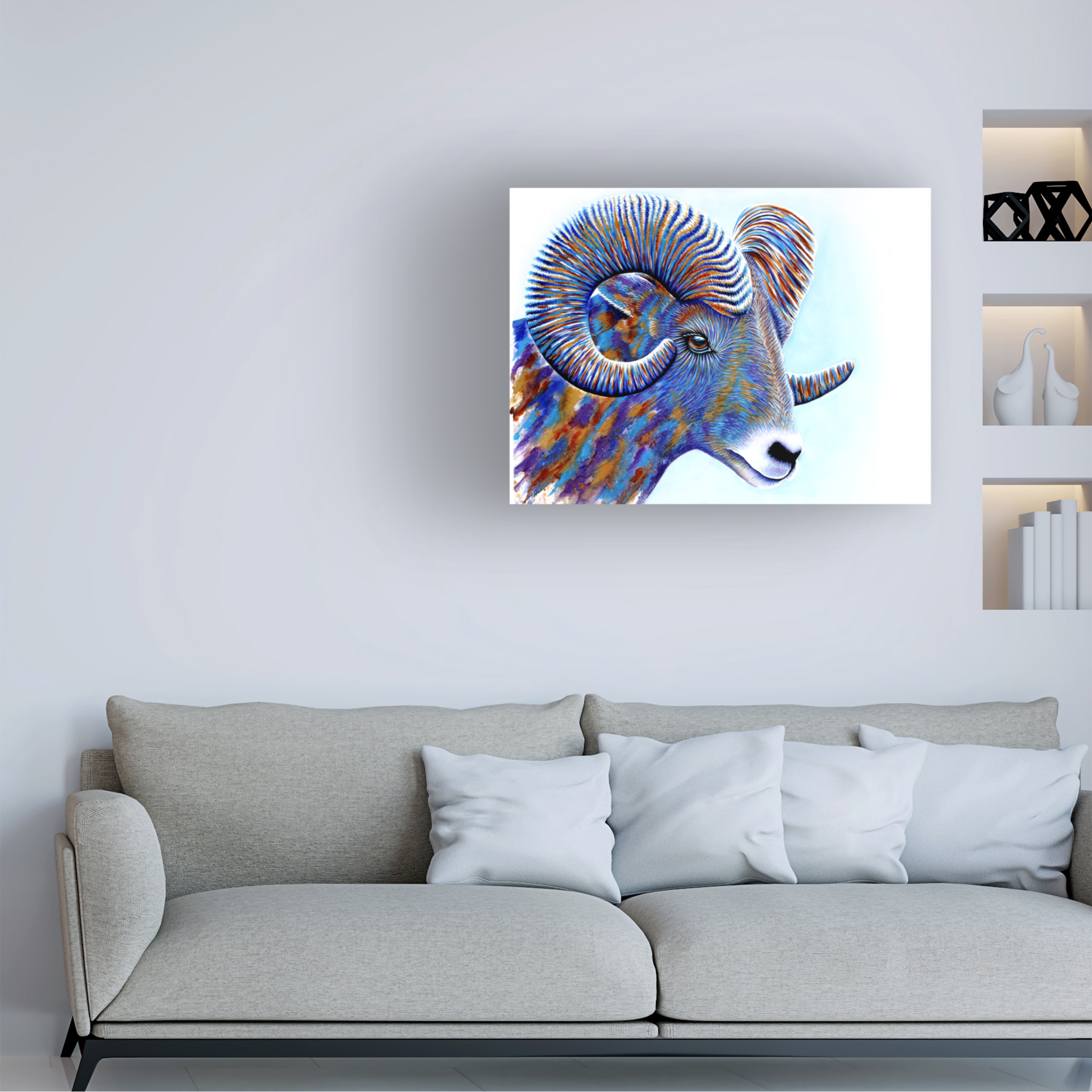 Trademark Fine Art 'Ram' Canvas Art by Michelle Faber