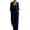 190#Navy, variant on 2 Piece Linen Set for Women Loose Fit Button Down Sets Casual Vacation Outfits Cotton Linen Pants Suit Navy 2XL