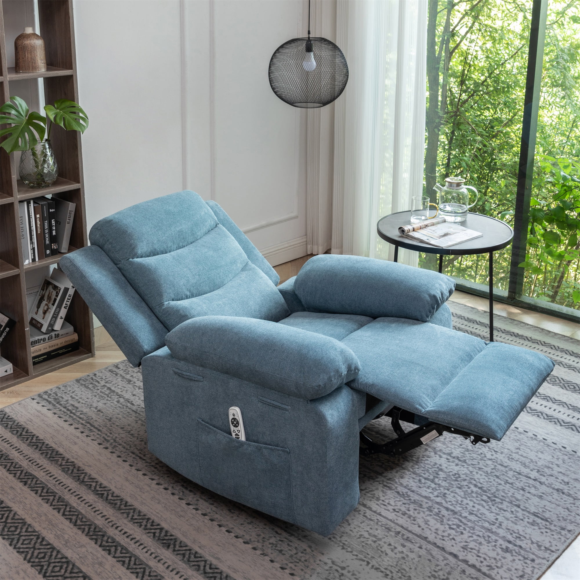 Kadyn Power Recliner Chair with Adjustable Massage Function, Recliner Chair with Heating System for Living Room, Blue Kadyn Power Recliner Chair with Adjustable Massage Function, Recliner Chair with Heating System for Living Room, Blue
