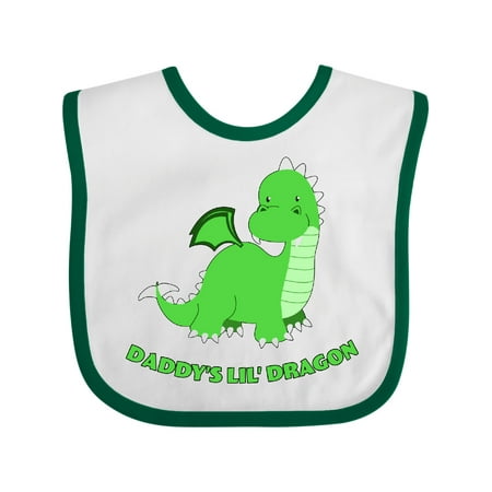 

Inktastic Daddy s Lil Dragon Cute Green Dragon Gift Baby Boy or Baby Girl Bib