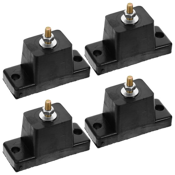 QIFULL 4pcs Air Conditioner Outdoor Unit Mat Black Rubber Pads for Vibration Absorption Outdoor Installation