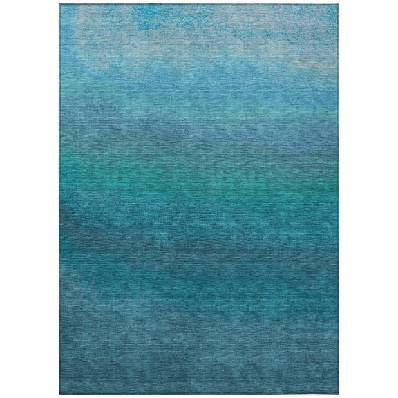 Dalyn Rugs Machine Washable Indoor/Outdoor Chantille Teal 2'6" x 3'10" Rug