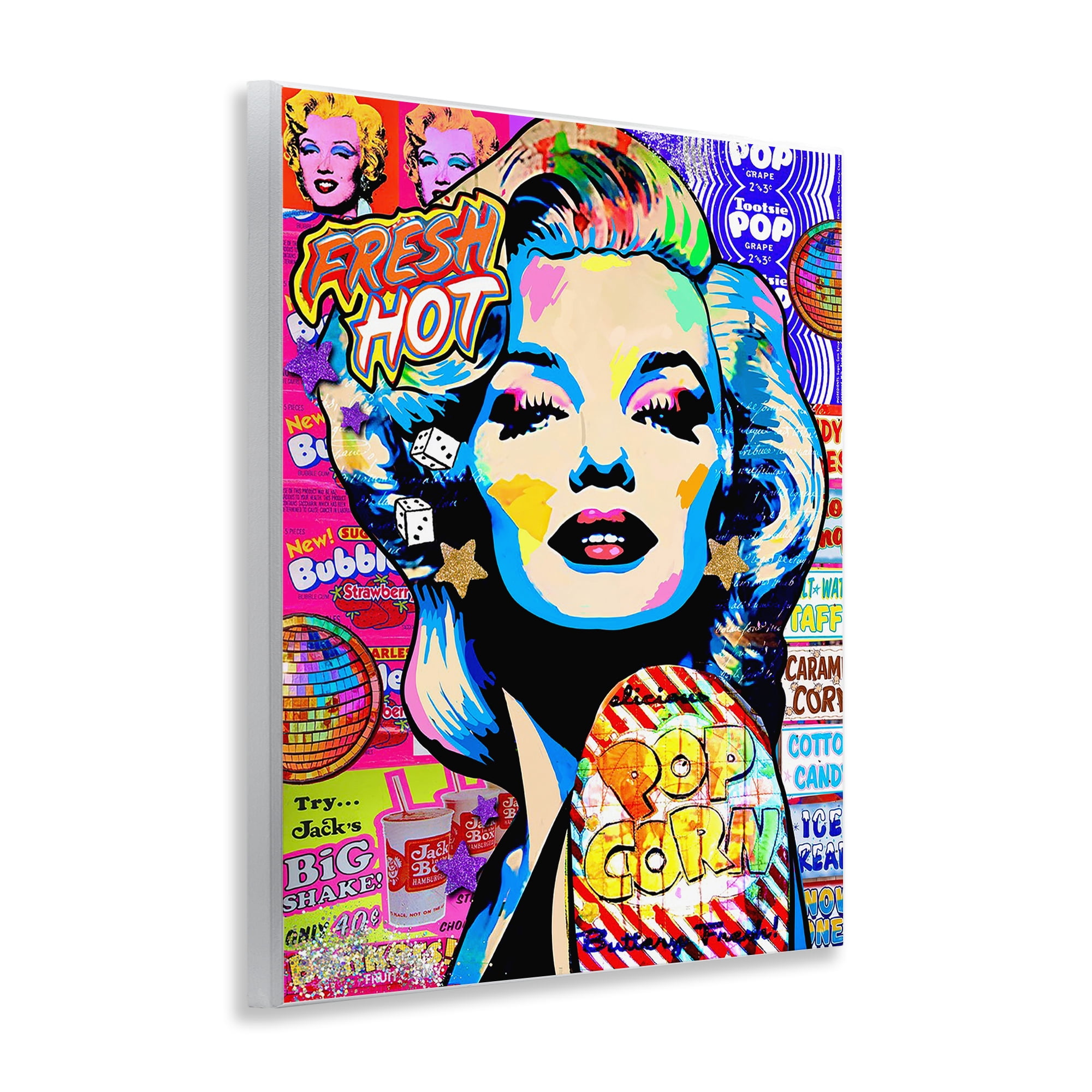 Stupell Industries Groovy Pop Style Marilyn Abstract Painting Unframed Art Print Wall Art, 11 x 14