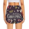 thumbnail image 4 of Xecao's Merry Christmas for a double-layer running short for women, perfect for gym, tennis, and more, featuring a convenient pocket., 4 of 9