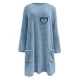 thumbnail image 3 of Women's Long Sleeve Sweatshirts Winter Fall Pullover Sweater Coat Loose Wool Jacket d Jumper With Pockets Shirts Tops, 3 of 6