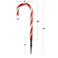 thumbnail image 6 of 15'' Christmas Candy Cane Pathway Markers, Set of 10 Christmas Pathway Lights with 50 Warm White Lights for Indoor and Outdoor Christmas Decorations, 6 of 8