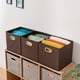 thumbnail image 3 of Valease Contenedores de almacenamiento plegables de tela de lino con tapas y asas extraíbles, cajas de almacenamiento lavables, cubos con cubierta para dormitorio, armario, oficina, sala de estar,, 3 of 3