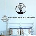 thumbnail image 5 of Arte de Pared de meditación Árbol de la vida esquí Metal 13,38 x 13,38 pulgadas, 5 of 5