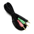 thumbnail image 2 of Black 2.0m PC Cable Replacement Audio Cable for Sennheiser GAME ONE/ GAME ZERO/ PC 373D/ PC37X/ GSP350/ GSP500/ GSP600, 2 of 7