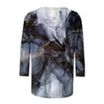 thumbnail image 5 of Hauts Mignons Mode Femme T-shirt Imprimé de Pâques Ample Mi-Longueur Manches 3/4 Blouse Col Rond Hauts Décontractés Hauts d'Été pour Femmes 2023 Liquidation en Liquidation, 5 of 5