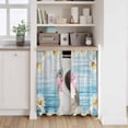 thumbnail image 6 of Blue Easter Bunny Kitchen Curtain for Berdoom Living Room Cafe 54 Inch Length, Spring Daisy Modern Ombre Striped Tiers Curtains Light Filtering Drapes Rod Pocket Window Treatment 2 Panels 52"Wx54"L, 6 of 8