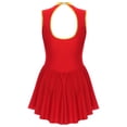 thumbnail image 4 of Haitryli Womens One Piece Circus Ringmaster Cosplay Costume Sleeveless Skirted Bodysuit Uniform Red S, 4 of 7