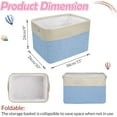 thumbnail image 7 of Linen Closet Collapsible Storage Basket Bin for Shelves, Fabric Rectangle Organizers with Handles for Home,Nursery,Clothes, Toys,Books, Laundry-Blue, 7 of 7