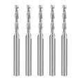 thumbnail image 1 of Unique Bargains 5PCS 1/8' Shank 2.0mm x 12mm Carbide Flat Nose End Mill Cutter CNC Router Bits, 1 of 3