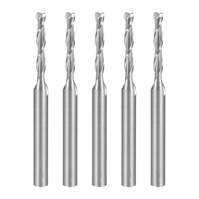Unique Bargains 5PCS 1/8' Shank 2.0mm x 12mm Carbide Flat Nose End Mill Cutter CNC Router Bits